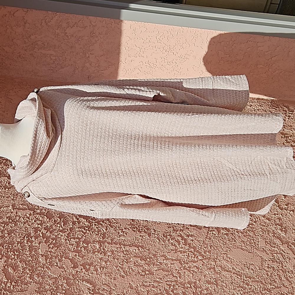 Cream Thermal Tunic Top Dolman Sleeves Cowl Neck Size 3X